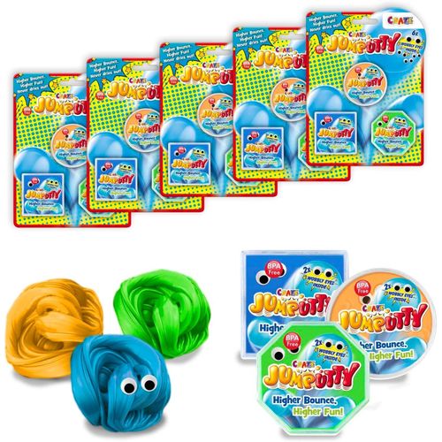 JUMPUTTY Lot de 5 pâtes à modeler pour enfants 15 x 15 g 3 couleurs (bleujaunevert)