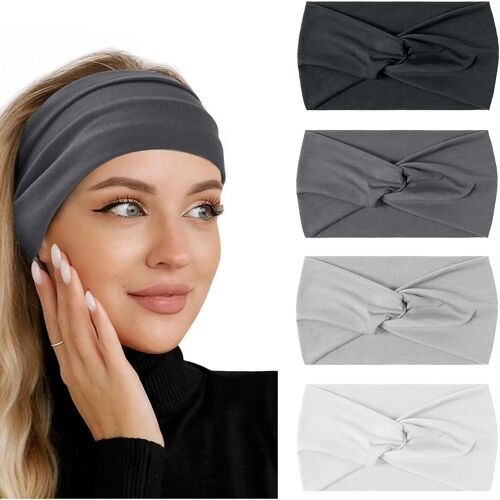 Lot De 6 Bandeaux Élastiques Pour Femme Avec Noeud Papillon - Accessoires Pour Cheveux Pour Le Sport Et Le Fitness
