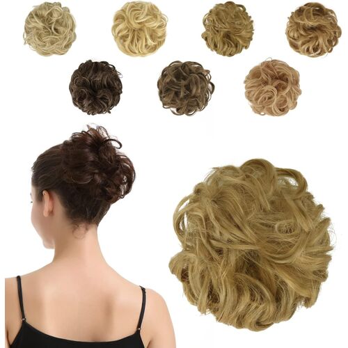 Chignon Postiche Cheveux, Bouclés Ondulés Extensions Chouchou Grande Postiches Naturel Faux Chignon Synthétique Chignon Queue De Cheval Extension Elastique Pour Femme
