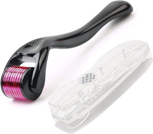 Dermaroller Cheveux, 0.5mm Rouleau Barbe, 540 Micro Aiguille En Titane Pour Homme Femme Pour Visage Soin De La Peau 