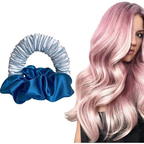 Lot De 1 Chouchous En Satin Doux Et Soyeux Pour Femme - Boucles Sans Chaleur - Pour Le Sommeil - En Satin Soyeux - Pour Les Cheveux - Vert