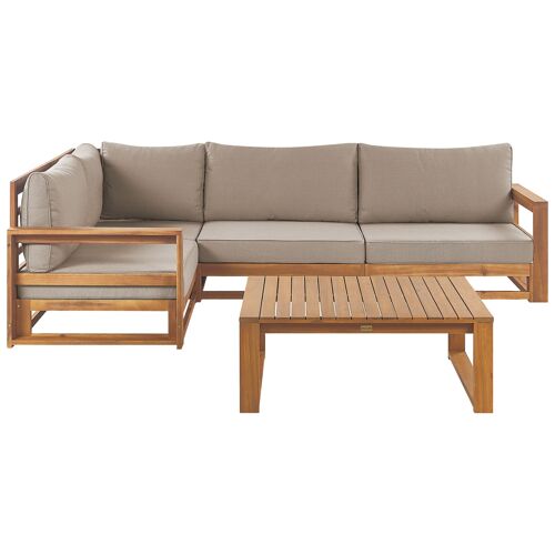 Set De Salon Côté Droit Bois D'acacia Certifié Fsc® Bois Clair Timor