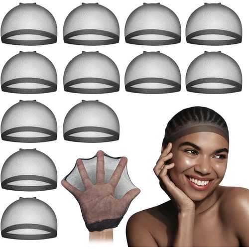 Bonnets De Perruque Pour Femmes, Wig Caps Filet Cheveux Perruque, Nude 12 Pièces
