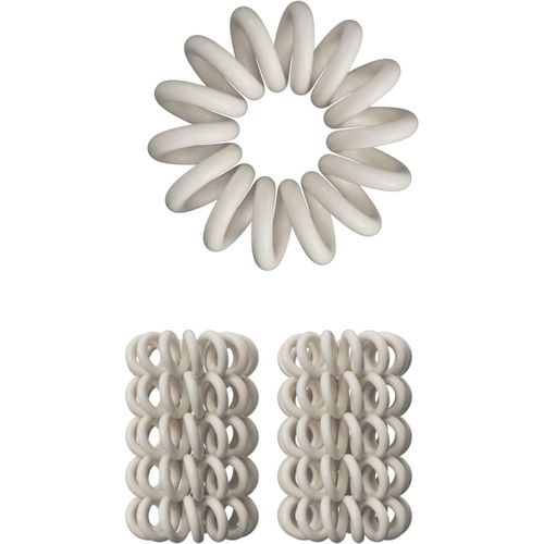 Lot De 10 Élastiques Cheveux En Spirale ¿ Élastiques Cheveux Spirale - Bandeaux Cheveux Anti-Fourches ¿ Idéal Pour Cheveux Fins ¿ Élastiques Cheveux Câble Téléphonique, Transparent, 3.5 Cm
