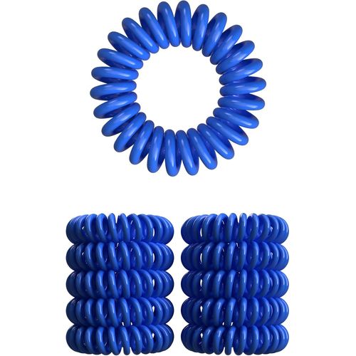 Lot De 10 Élastiques Cheveux En Spirale ¿ Élastiques Cheveux Spirale - Bandeaux Cheveux Anti-Fourches ¿ Idéal Pour Cheveux Fins ¿ Élastiques Cheveux Câble Téléphonique, Transparent, 3.5 Cm