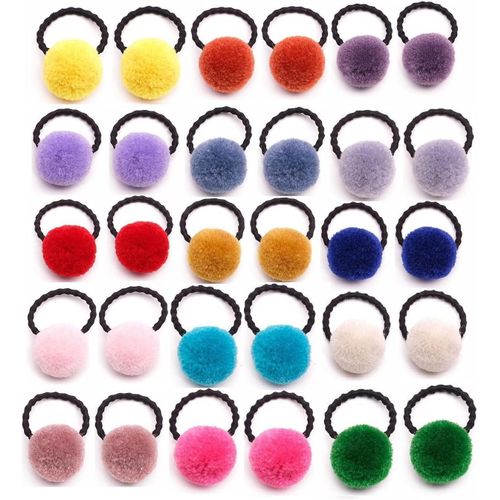 Lyxoto Lot De 30 Élastiques À Cheveux En Caoutchouc Souple Pour Queue De Cheval Pour Femmes Et Filles (15 Couleurs)