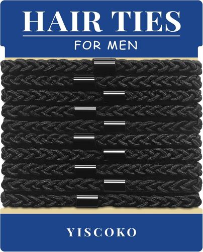 Élastiques Cheveux Hommes Élastiques Cheveux Hommes Élastiques Noirs Pour Cheveux Colliers De Cheveux Pour Homme Bande De Cheveux Homme Noir 10 Comptes (Lot De 1)