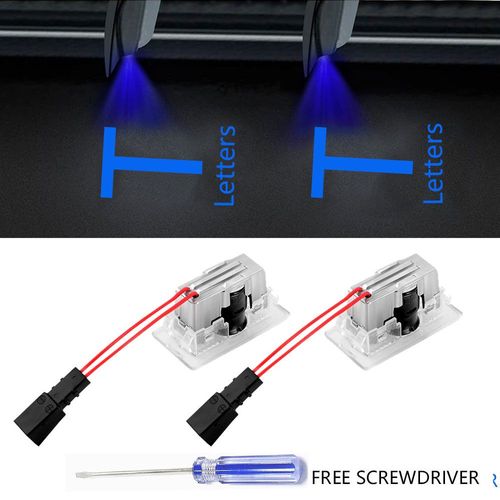 Lumières de porte pour Tesla modèle Y 2025,projecteur HD,lumières de flaque,modèle 3 Highland LED,Laser fantôme ombre,lumières de bienvenue - Type Blue 5th Gen 2PCS #A