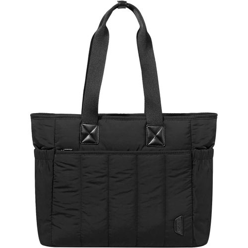 Senior-Cabas Femme, Léger Sac À Main Matelassé Femmes 15,6 Pouces Sacoche Ordinateur Grande Capacité Sac De Cours Avec Fermeture Éclair Pour Travail/École/Voyage/Achats[L678]