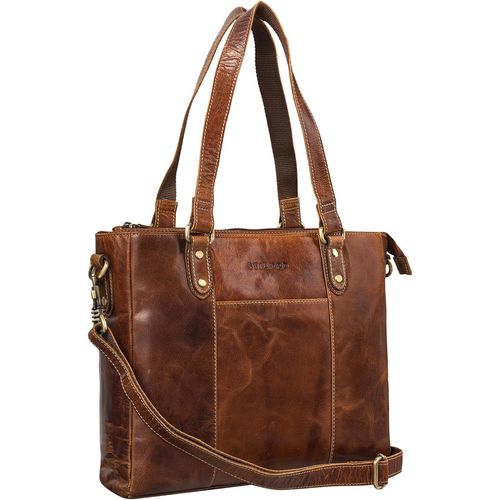 Senior-'Joy' 3-En-1 Vintage Shopper Cuir Sac À Main Femme Grand Sac À Bandoulière Cuir Véritable Femmes Cabas Serviette Travail Shoping Ordinateur Laptop[L3138]