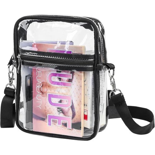 Senior-Sac Bandoulière Transparent, Sac Transparent Pour Femme, Trousse De Toilette Transparente, Sac Bandoulière, Trousse De Toilette Étanche Transparente Avec Bandoulière Réglable[L1953]