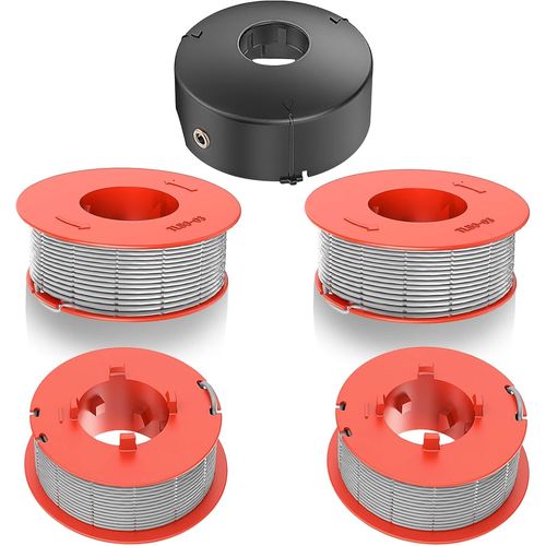 Bobine de fil pour débroussailleuse Bosch,pour Bosch ART 23 26 30 Combitrim,ART 23 26 30 Easytrim,pour Bobine de fil de rechange F016800175,Couvercle F016L71088(4 bobines + 1 couvercle)