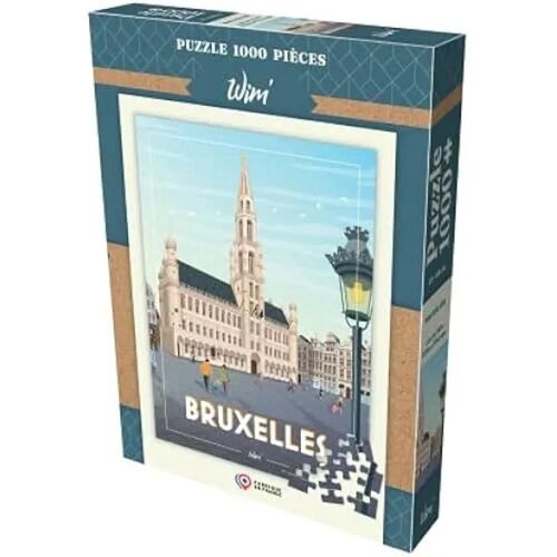 Puzzle 1000 pièces - GIGAMIC - Bruxelles - Architecture - Fabriqué en France - Décoratif