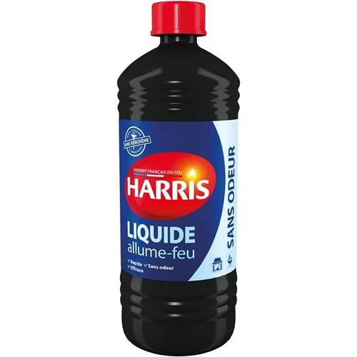 Allume feu - Liquide - Barbecue - Cheminée - Sans odeur - 750ml - Harris