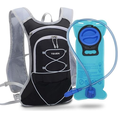 Acdsgd-Sac Hydratation Avec Poche D'eau (2l Reservoir) Sac À Dos De Course À Pied Léger 6l Pour Femme Homme, Sac Trail Running Pour Marathon Vtt Randonnée Vélo (Noir2)