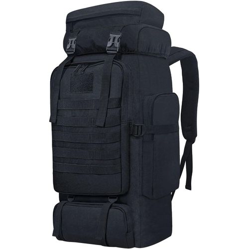 Sac À Dos De Randonnée De Camping 80l,Sac À Dos Tactique Militaire Molle,Sac À Dos De Randonnée Extra Large,Sac À Dos De Randonnée Résistant À L'eau,Sac À Dos De Sports De Plein Air (Noir)