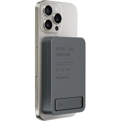 Batterie Externe Magnétique Power Bank, 10.000mah 3 En 1 Chargeur Induction Sans Fil, 15w Charge Rapide Powerbank Pliable Métal Voyage Pour Iphone 16 15 14 13 12, Pour Iwatch, Pour Airpods[Z701]