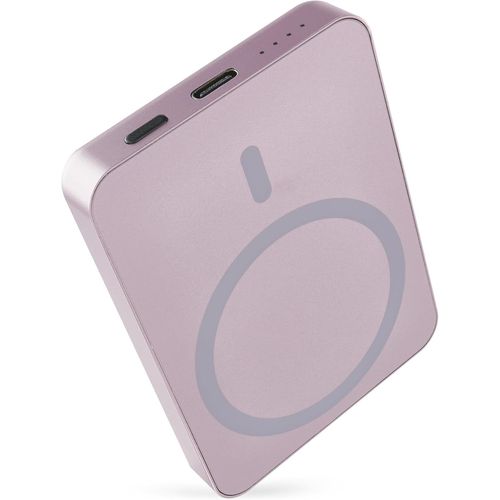 - Batterie Externe 5 000 Mah Wi 522 Avec Aimant - Batterie Externe Magnétique Avec Passthrough Et Chargement Sans Fil - Sortie Usb-C Avec Câble De Données Usb - Pour Iphone, Ipad, Montres[Z1407]