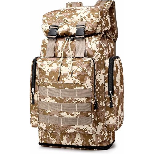 Sac À Dos Style Militaire 50l Grand Volume Sac À Dos Multifonction Pour École Trekking Randonnée Camping Voyage Pêche Escalade Alpinisme Alpinisme Ou Utilisation Quotidienne Noir