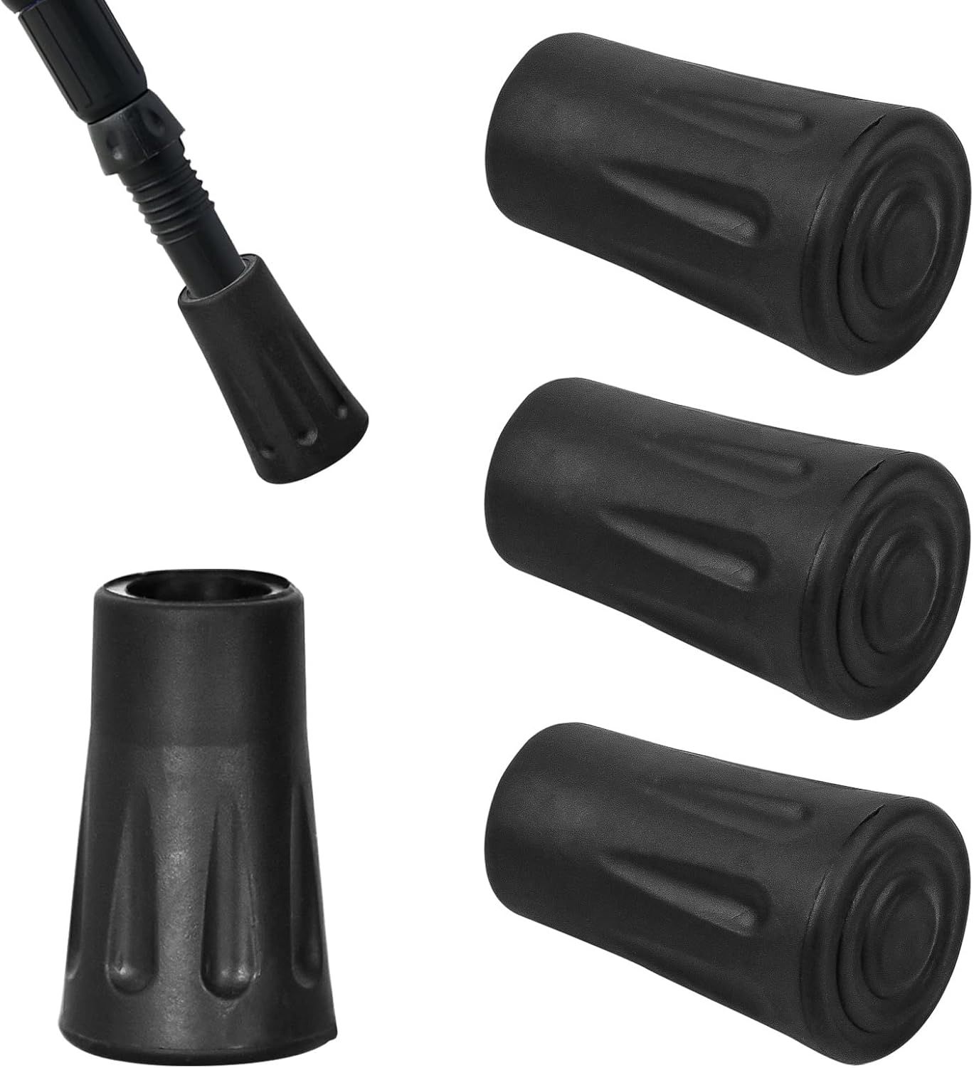 Alpenwert Lot De 10 Bâtons De Marche Nordique En Caoutchouc