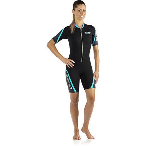 Cressi Sub S.P.A. Playa Combinaison De Plongée Femme, Noir/Aquamarine, S