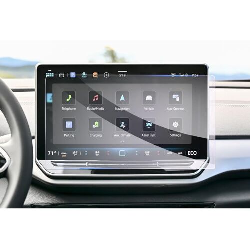 KAL-Compatible Avec Vw Tiguan 3 2024 2025 12,9"" Film De Protection D'Écran De Navigation, 12,9"" Film En Verre Trempé Pour Nouveau Ti-Guan Iii Discover Touchscreen, Anti-Chocs, 9H Anti-Rayures