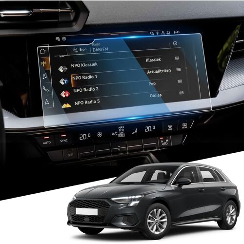 Kal-Film De Protection D'écran En Verre Blindé De Navigation 10,1"" Pour Aud-I A3 Type 8y 2020-024 / A3 8y Sportback, Film De Protection D'écran Pour Gps Avec Verre Trempé 9h, Anti-Rayures,