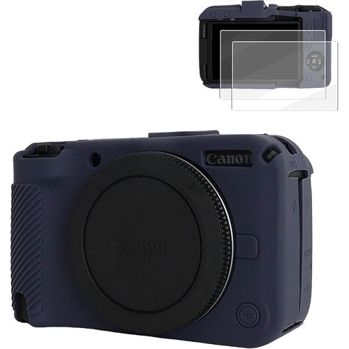 Étui pour Appareil Photo Canon EOS R50 V avec 2 protecteurs d'écran de 0,25 mm,étui en Silicone pour Canon EOS R50V,Souple Protecteur léger,Ajustement Parfait.[J186]
