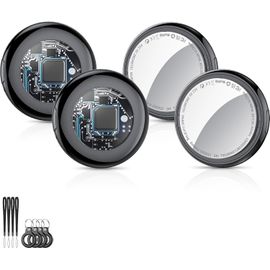 CHENG-Air Tracker Tags, Tracker de Valise Compatible avec Apple Où est ? Application (iOS Uniquement), Localisateurs d¿Objets pour clés, Bagages, Valise, Portefeuille, Suivi Mondial, Batterie remplaç