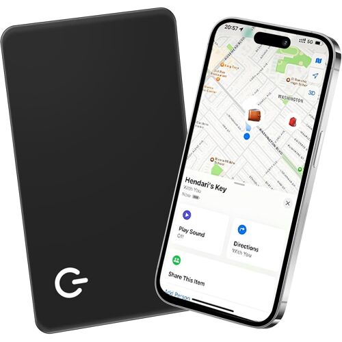 VornixorSarlshop-Porte-monnaie avec carte de suivi de portefeuille, compatible avec Apple Find My (iOS uniquement) Smart Bluetooth Locator de portefeuilles, valises, étiquettes de bagages, passeports