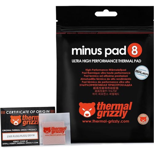Minus Pad 8 (30x30x1,5mm)-Chauffage autocollant conducteur et refroidissant-Elastique et adaptable,Thermopad silicone CPU/GPU/PS4/PS5/Xbox.[E1104]