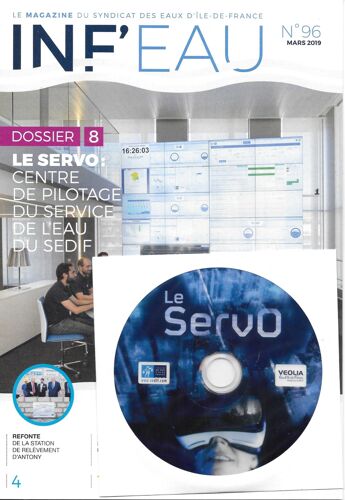 Inf'eau N°96 [Revue + Cd] - Production Et Distribution De L'eau En Ile-De-France / Le Servo (Centre De Pilotage Du Service De L'eau)