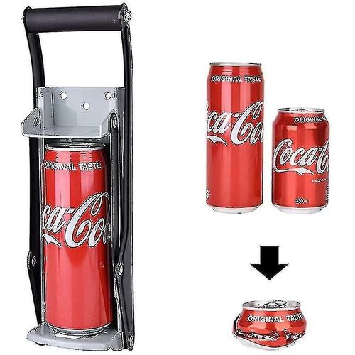 Broyeur De Canettes Et Décapsuleur 2 En 1 Robuste : Écrasez Facilement Les Canettes De 227 G, 340 G Et 453 G Pour Un Recyclage Facile.