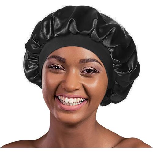 Femmes Capuchon De Couchage Elegant Bonnet En Satin Soyeux À Double Couche.[Q143]