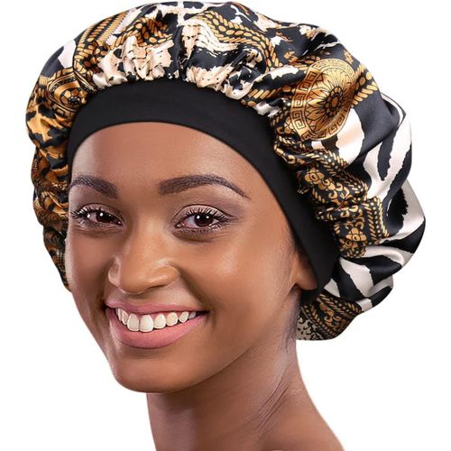 Femmes Capuchon De Couchage Elegant Bonnet En Satin Soyeux À Double Couche.[Q156]