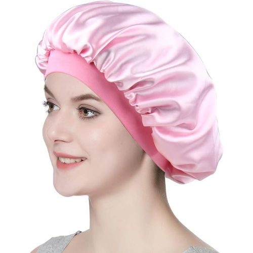 Femmes Capuchon De Couchage Elegant Bonnet En Satin Soyeux À Double Couche.[Q153]