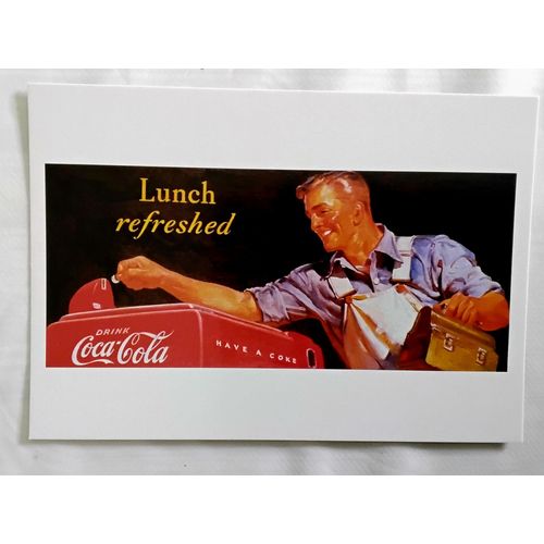 Carte Postale Coca Cola- Illustration Affiche Publicitaire De 1948