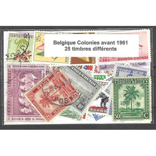 Belgique Colonies Avant 1961 25 Timbres Différents