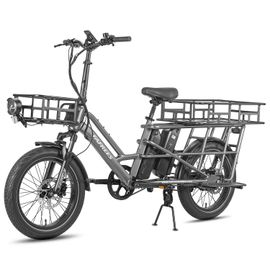 Vélo Utilitaire Électrique Fafrees Ff20 Cuv, Familial, Double Batterie, Gris