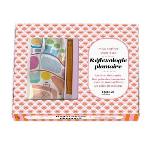 Mon Coffret Bien-Être Réflexologie Plantaire - Avec Une Paire De Chaussettes Avec Les Zones Réflexes Et Un Bâton De Massage