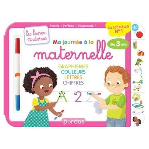 Ma Journée À La Maternelle Graphisme Couleurs Lettres Chiffres - Avec 1 Feutre Effaçable 2 Couleurs