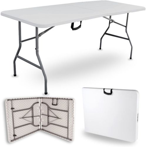 Table Pliante Rectangulaire - 8 Places 180 X 74 X 74 Cm ,175 Kg Max - Table Pliante Exterieur, Interieur