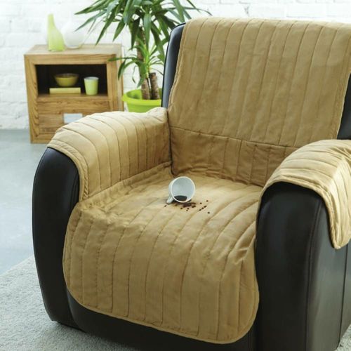 Couvre Canapé Ou Fauteuil Beige 1 Place Marron