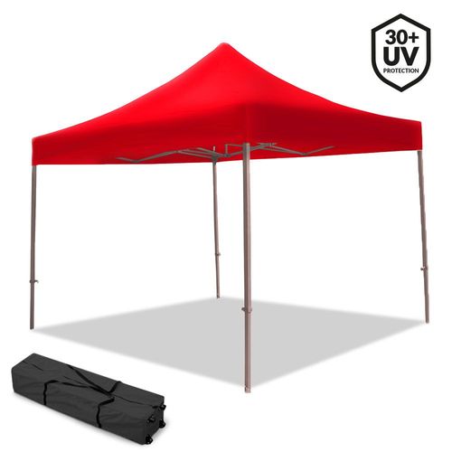 Tonnelle Pliante 3x3 M Professionnelle ¿ Barnum Robuste Pour Marchés Et Foires Rouge