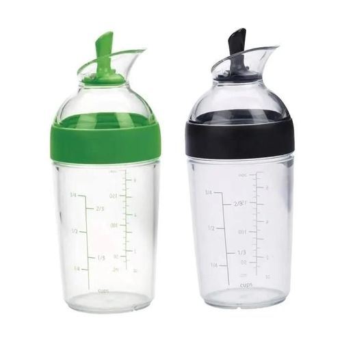 2pcs Lot De 2 Shaker À Vinaigrette Easy Grips Avec Échelle Quick Mix 240ml
