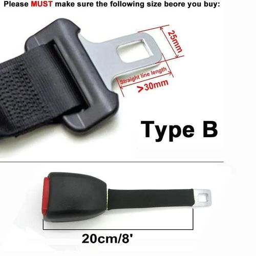 20cm Type B - Rallonge De Ceinture De Sécurité À Tige Rigide Certifiée, Pour Sièges De Voiture, Pour Enfants, Noir, Gris, Beige