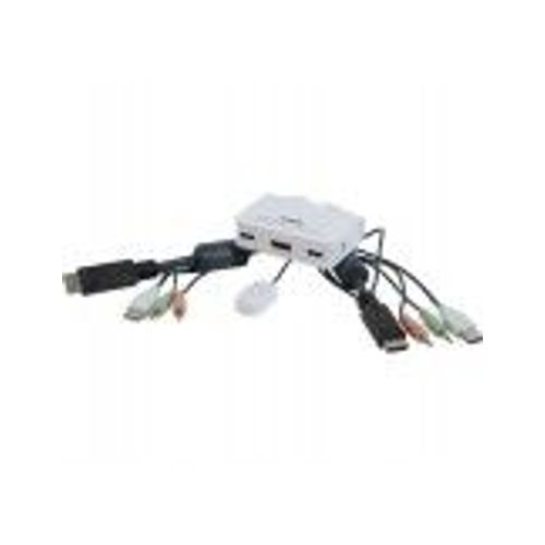 Displayport / Usb Mini Kvm Switch With Audio & Mic- 2 Ports