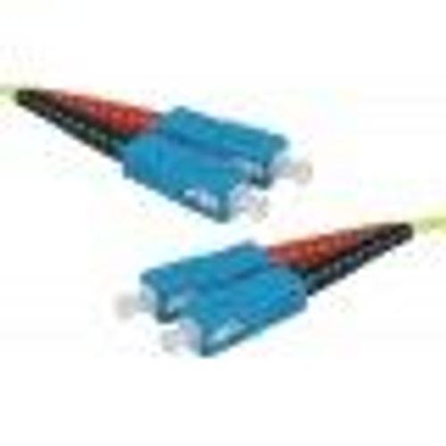 exertis Connect - Cordon de raccordement - mode unique SC (M) pour mode unique SC (M) - 0.5 m - fibre optique - duplex - 9 / 125 micromètres - OS2 - jaune