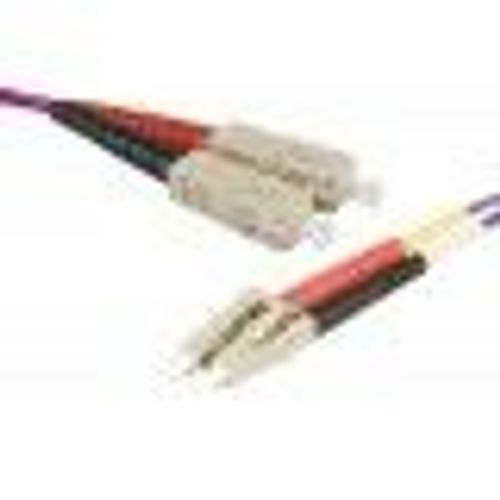 exertis Connect - Câble Fibre Channel - SC multi-mode (M) pour LC multi-mode (M) - 5 m - fibre optique - 50 / 125 microns - OM3 - sans halogène - violet