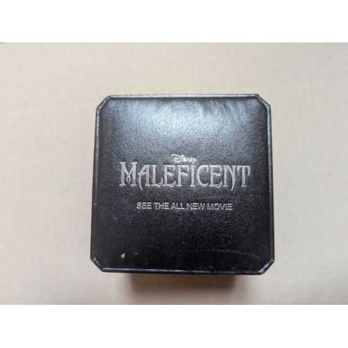 Montre Disney Maléfique Pour Adulte, Cadran Noir, Bracelet En Cuir, Promotion 2014